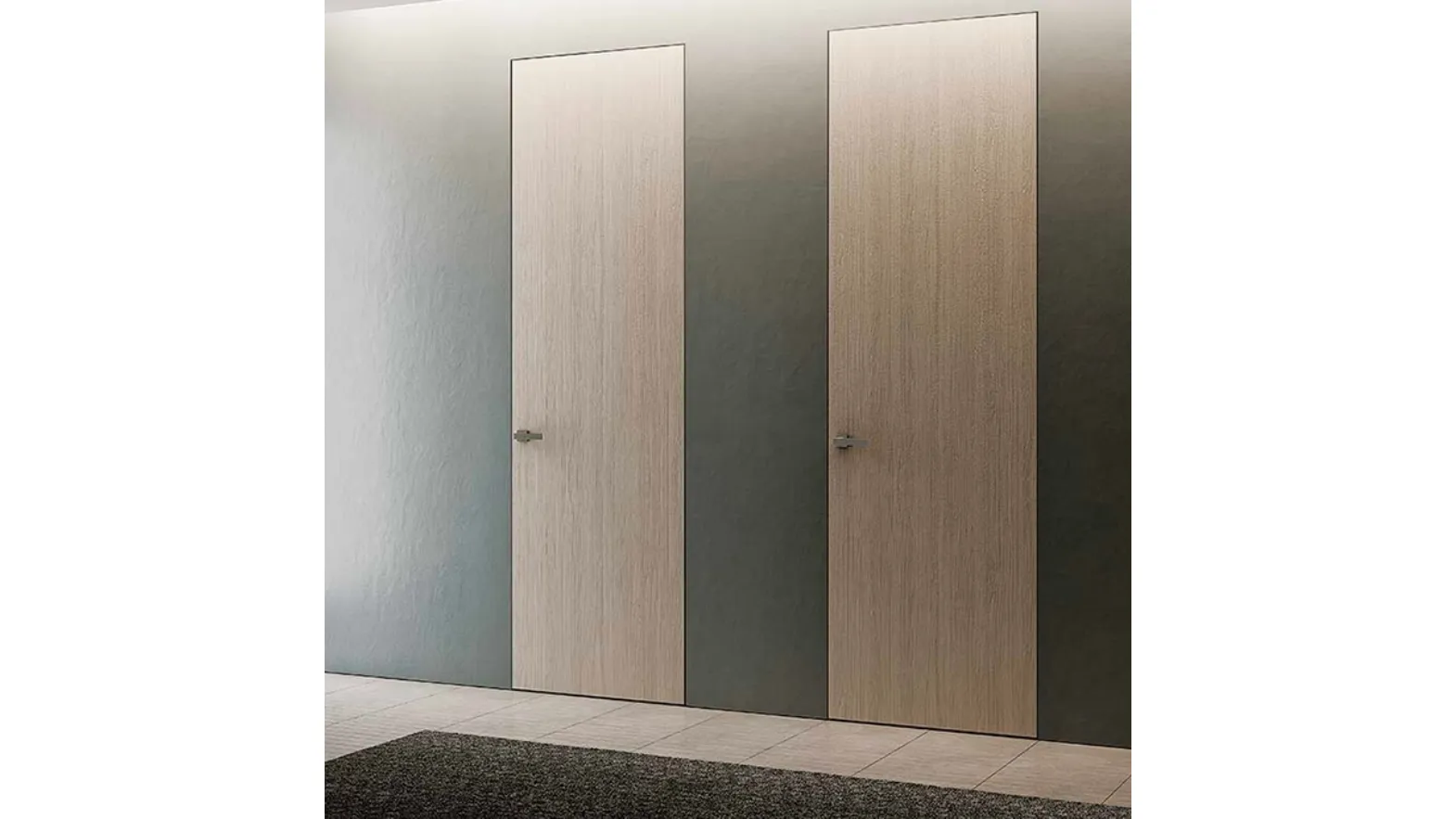 Porta per interni battente in laminato Filomuro Grafite 111G Grano di BiHome