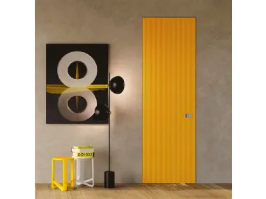 Porta per interni battente in laccato Giallo Filomuro Millerighe di BiHome