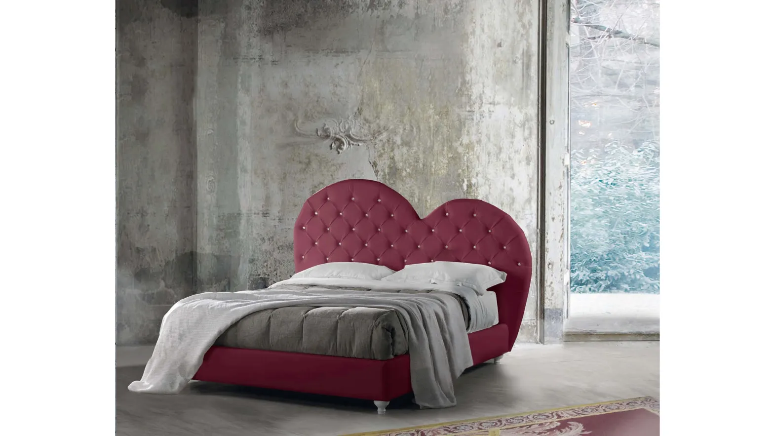 Letto con testiera Anemone di Lettissimi