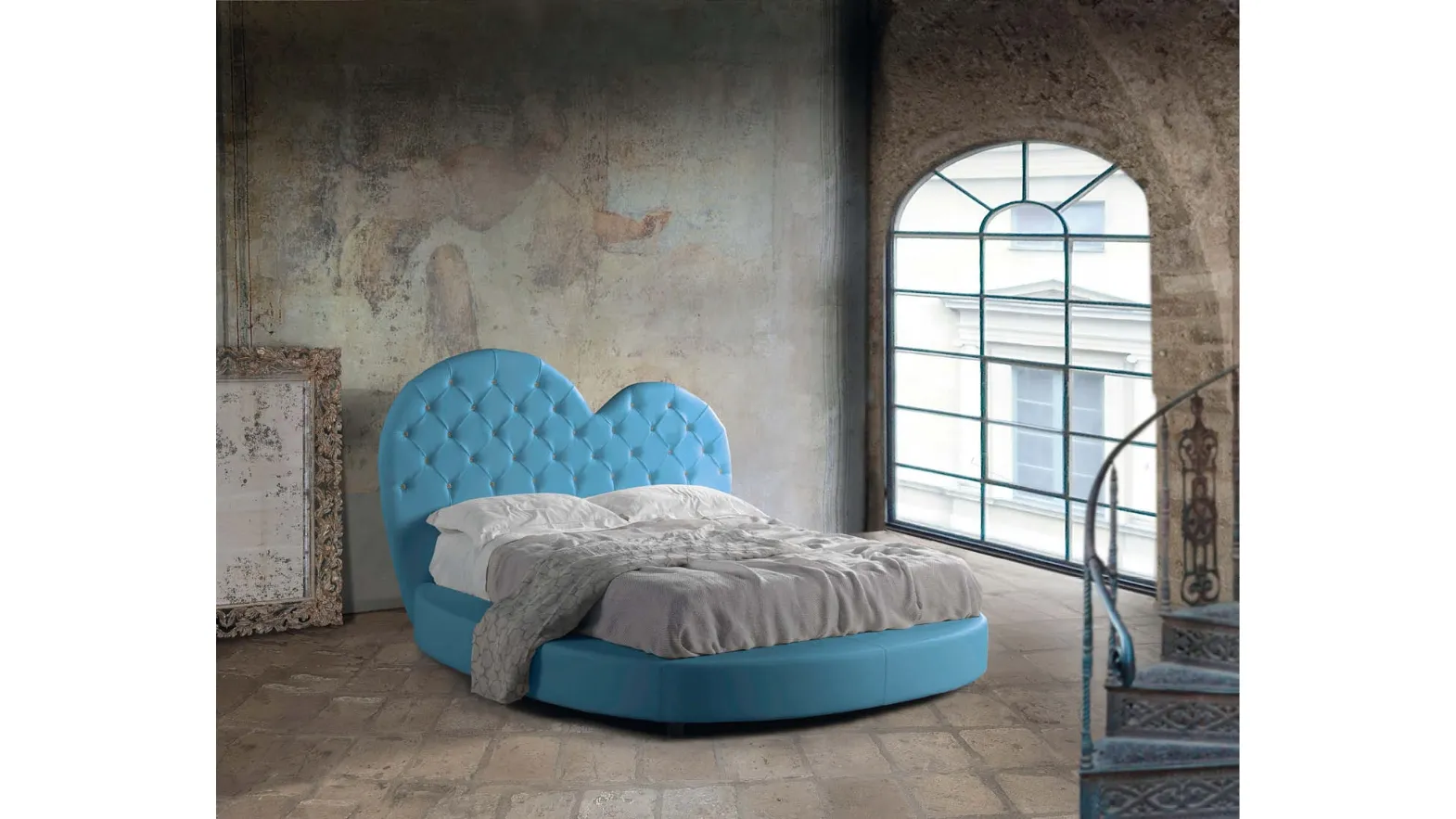 Letto con testiera Anemone di Lettissimi