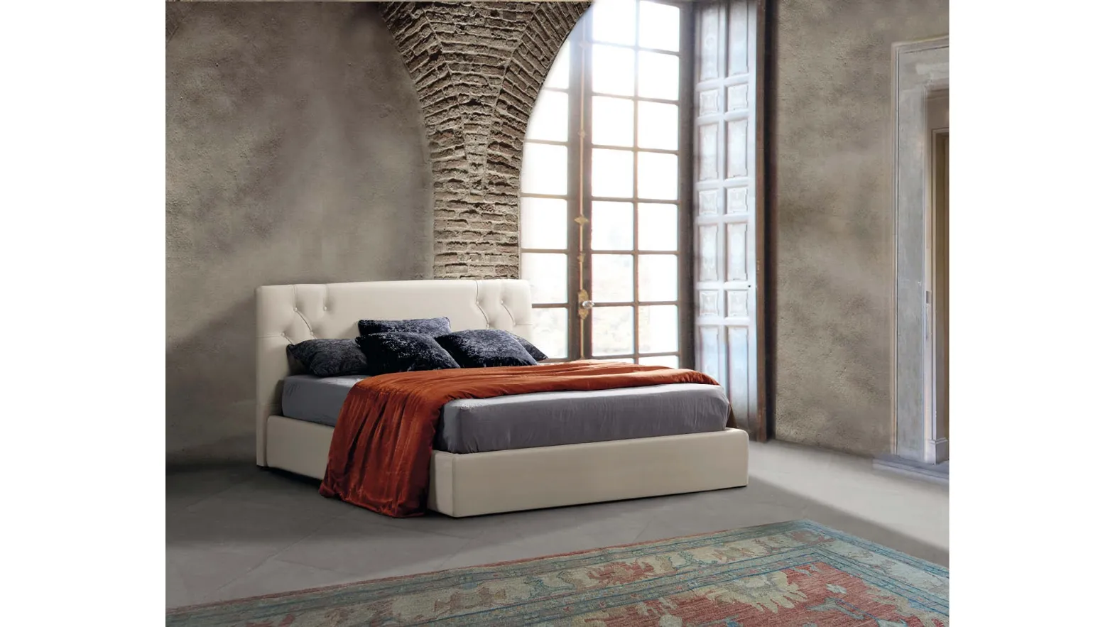 Letto in pelle Athena di Lettissimi