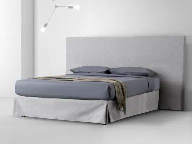 Letto Sommier Easy in tessuto con testiera boiserie a parete di Stilfar