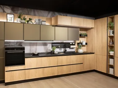 Cucina Moderna angolare Diamante rovere light di Mobilturi