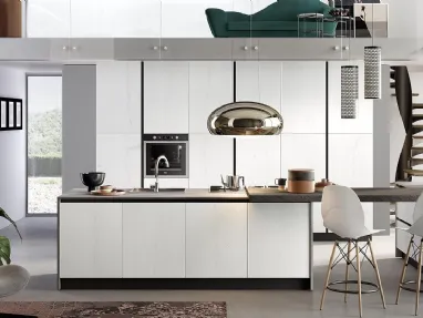 Cucina Moderna con isola Nala in rovere pietra di Mobilturi