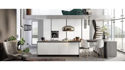 Cucina Moderna con isola Nala in rovere pietra di Mobilturi