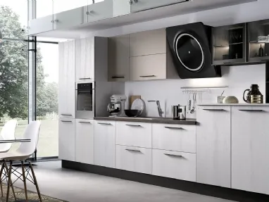 Cucina Moderna lineare Nala in rovere pietra di Mobilturi