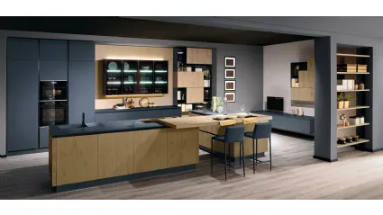 Cucina Moderna Tiffany e Nala grigio bromo e rovere savana di Mobilturi